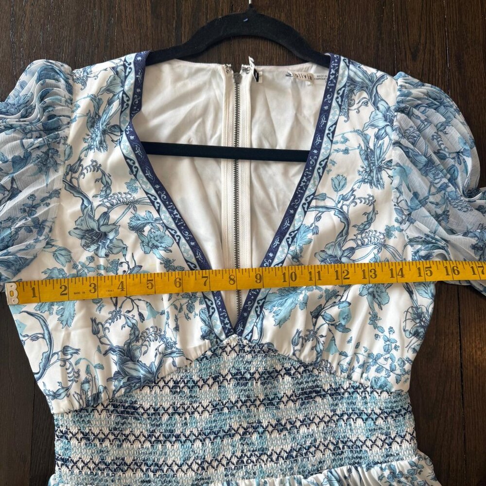 Alice + Olivia Sion Sunburst Maxi Dress Blue - Picture 11 of 15